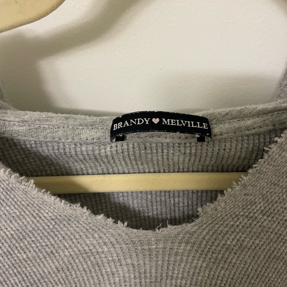 Brandy Melville Tops Brandy Melville Grey Hoodie Poshmark